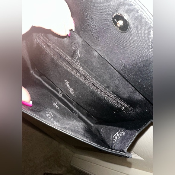 Fossil Vintage Sleek Double sided flap Black Leather Crossbody Bag - Picture 6 of 13